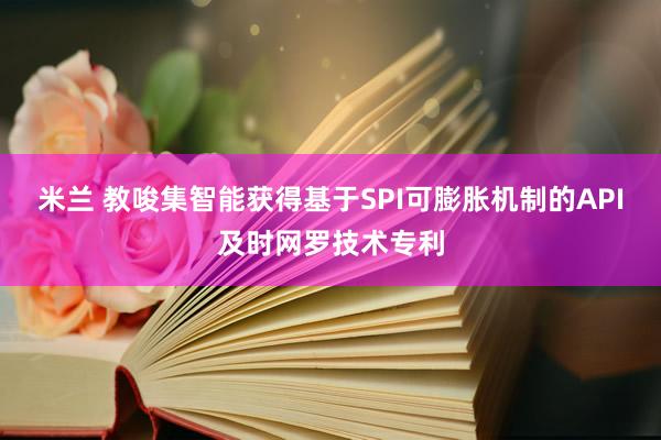 米兰 教唆集智能获得基于SPI可膨胀机制的API及时网罗技术专利