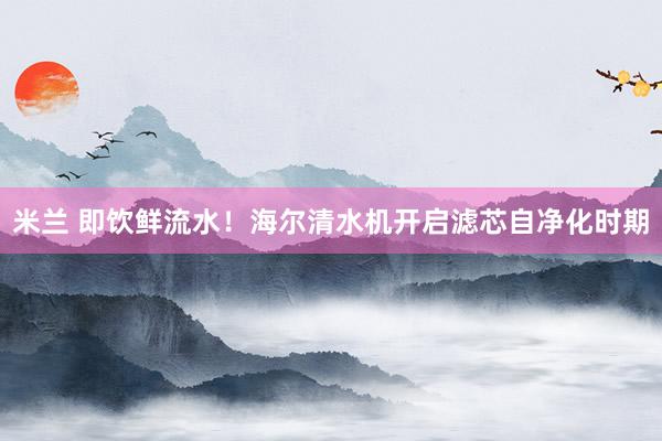 米兰 即饮鲜流水！海尔清水机开启滤芯自净化时期