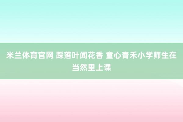 米兰体育官网 踩落叶闻花香 童心青禾小学师生在当然里上课